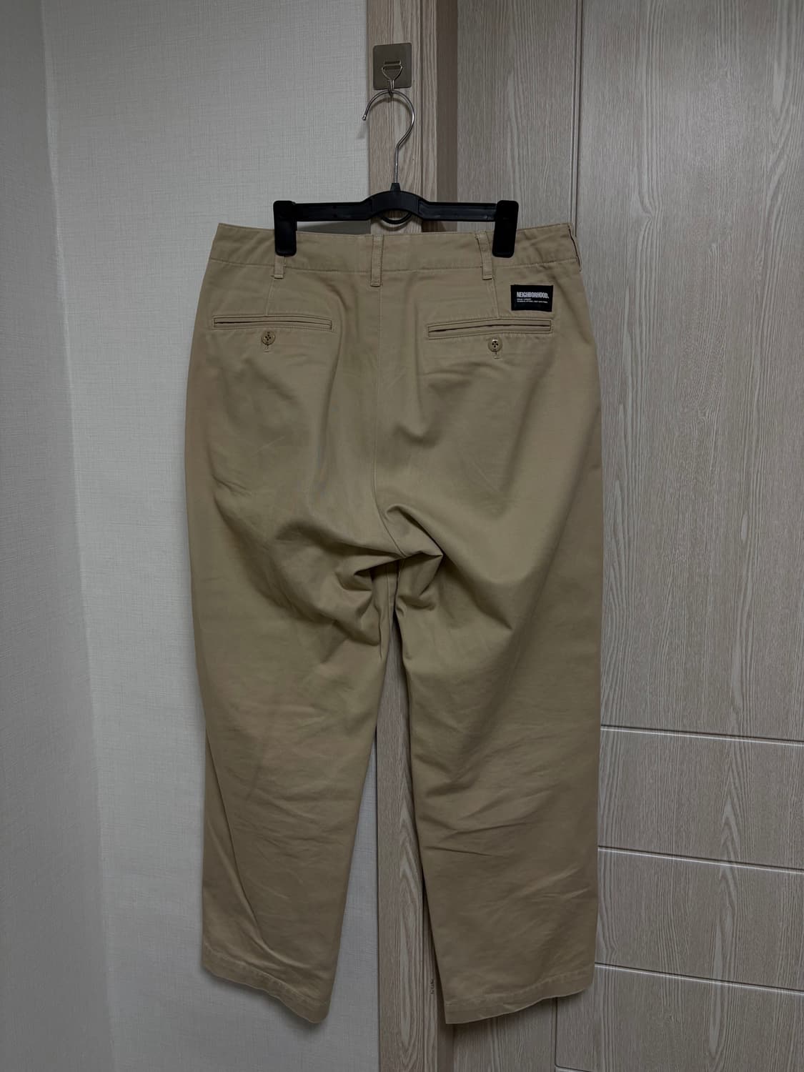 네이버후드 23aw 클래식핏 치노팬츠 베이지 M 상품이미지8