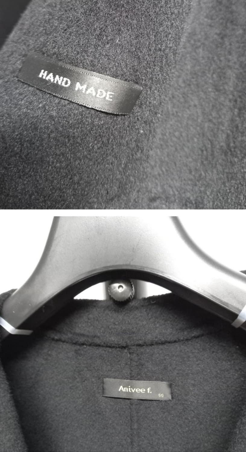 아니베에프 핸드메이드 블랙 하프코트 66.77 상품이미지9