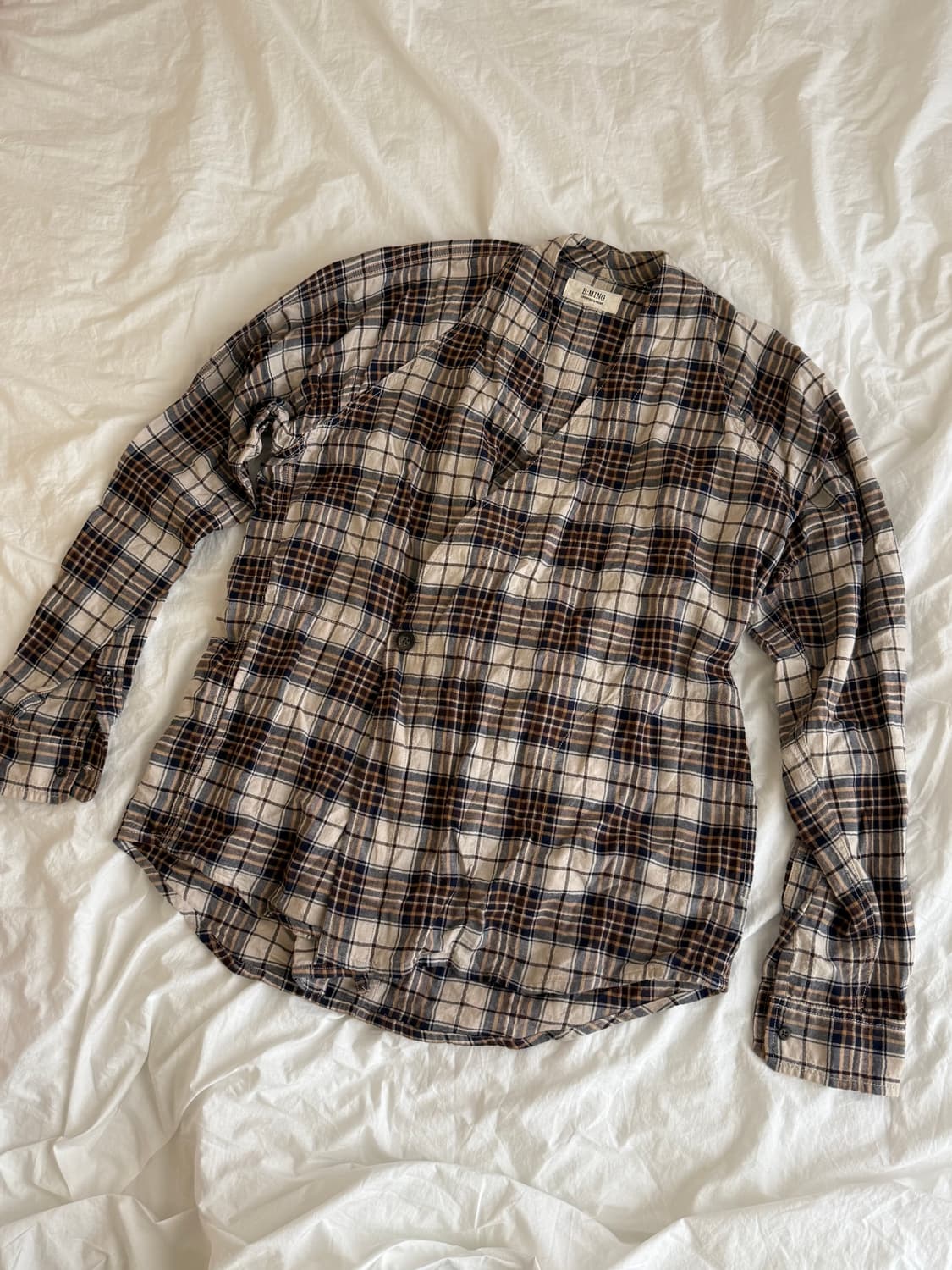 b:ming 체크 랩 셔츠  상품이미지1