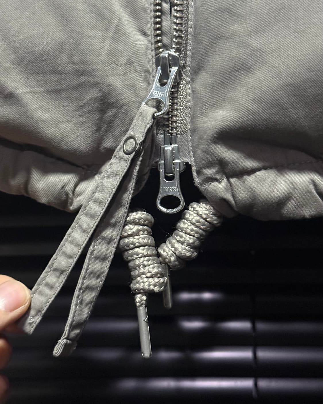 인사일런스 수피마 코튼 구스 다운 패딩 에쉬 베이지 후드 워크 점퍼 S 상품이미지4