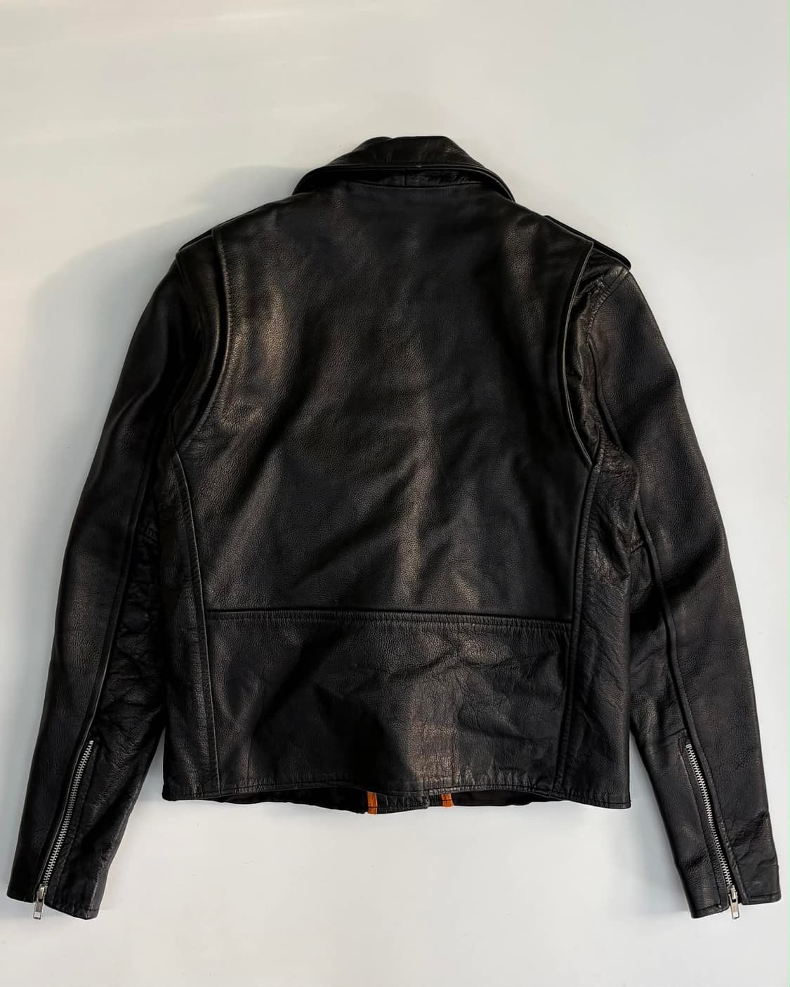 [S] 밀워키레더 소가죽 라이더 자켓 상품이미지2