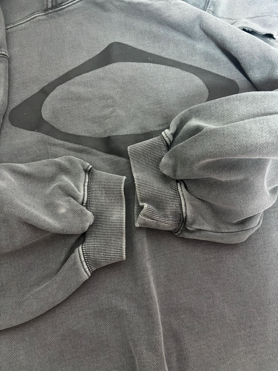 미스치프 롬버스 사이드 버튼 업 후드 워시드 차콜 상품이미지5