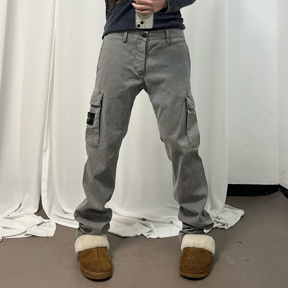 Stone Island Grey Cargo Pants 상품이미지2