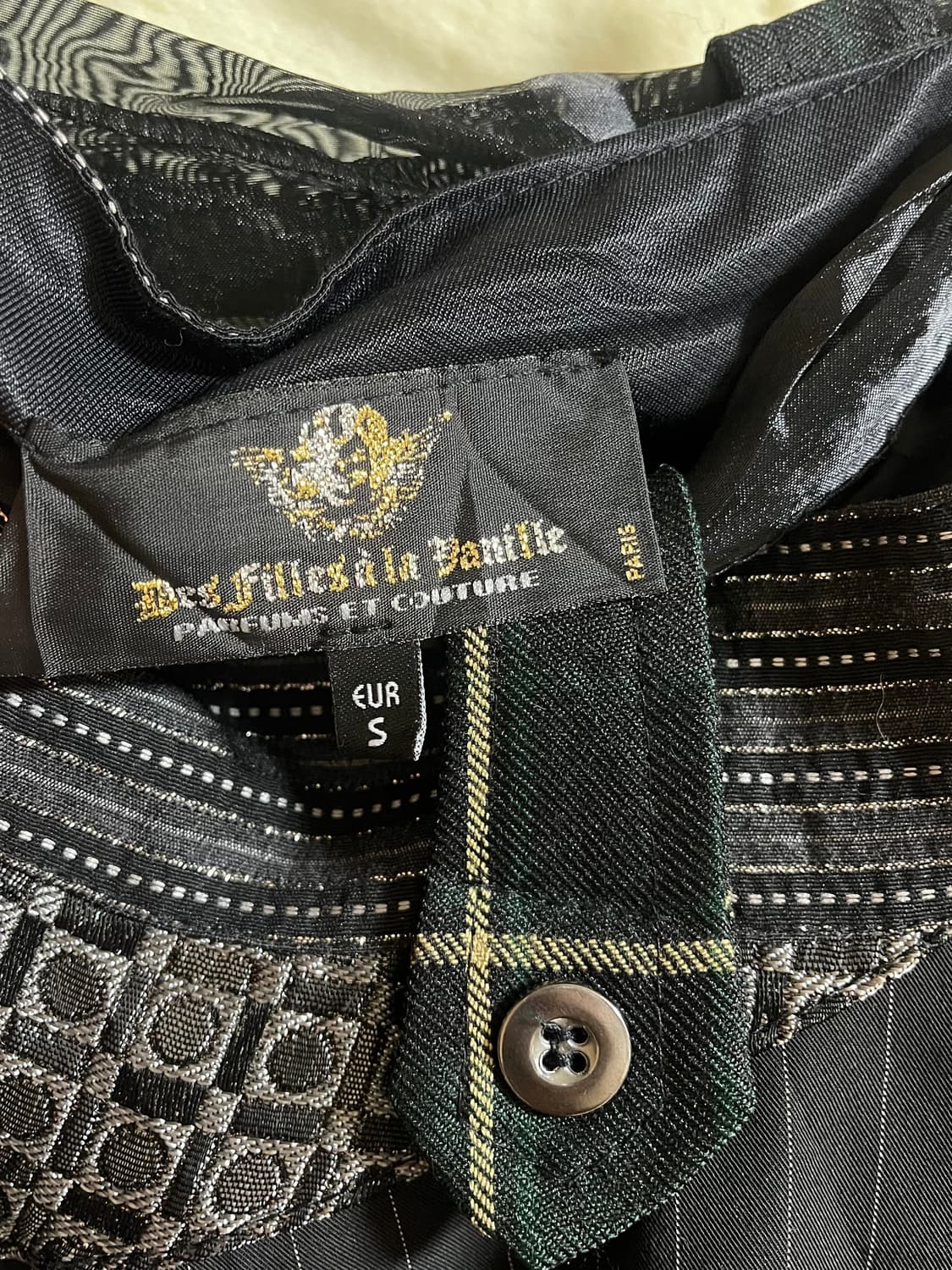 빈티지 Des Filles A La Vanille 고딕 펑크 패치 스커트 상품이미지2