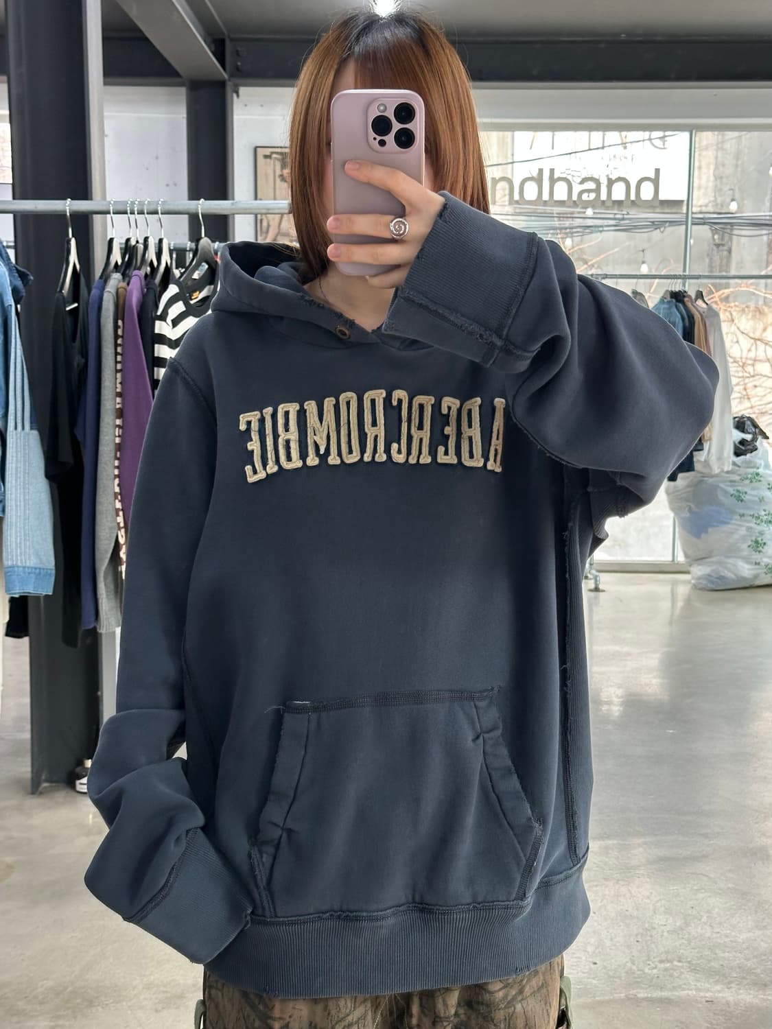 아베크롬비 그런지 데미지 풀오버 후드티 상품이미지2