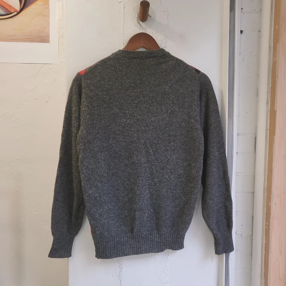 Beverly hills 아가일 울100 니트 상품이미지7