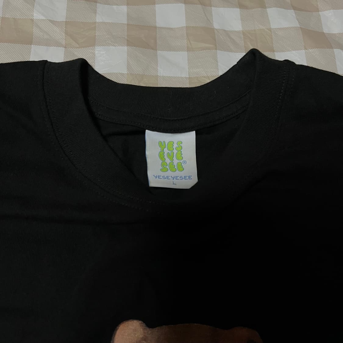 예스아이씨 반팔 블랙 L 반팔티 무신사 프린팅 검정 상품이미지2