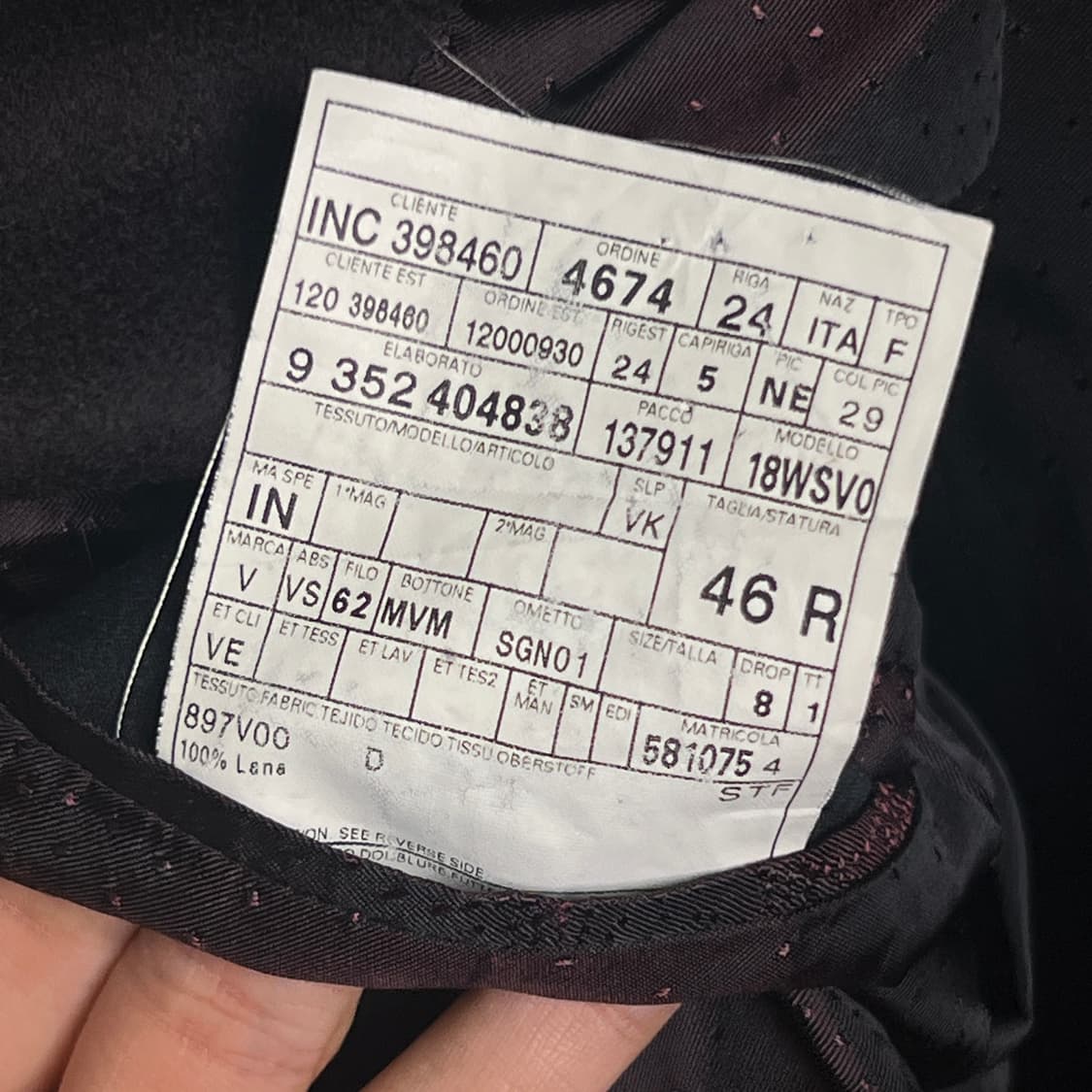 베르사체 브라운 울 싱글 블레이저 46 상품이미지8