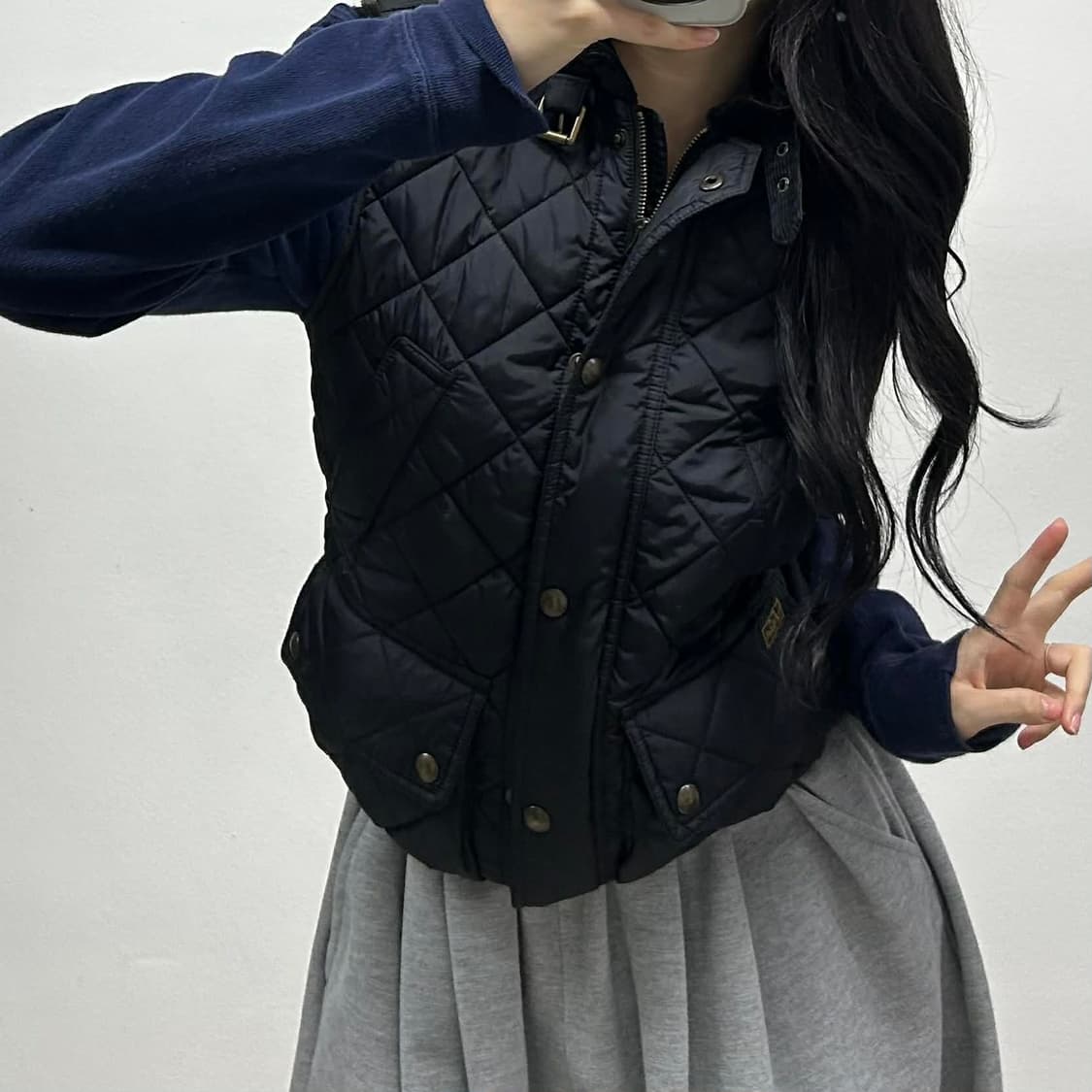 폴로 랄프로렌 퀄팅 경량 패디드 베스트 조끼(XS) 상품이미지2