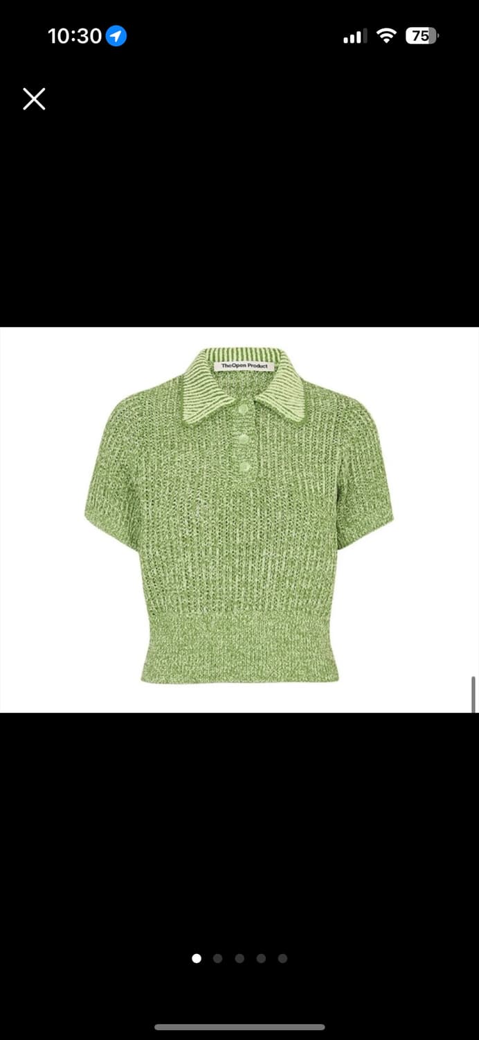 TheOpen Product 글리터 얀 하프 슬리브 스웨터 상품이미지2