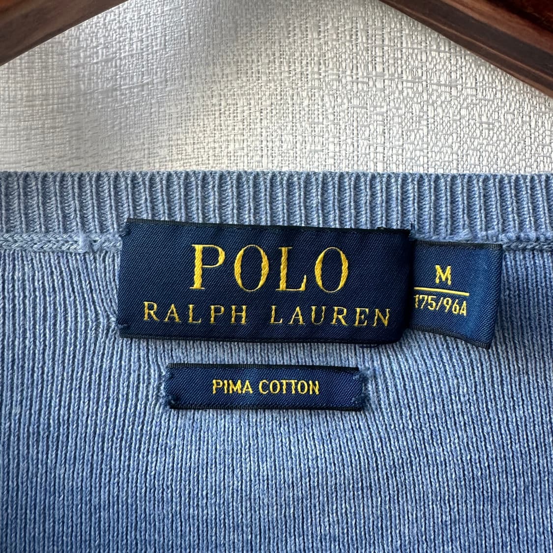 폴로 랄프로렌 피마 코튼 라운드 니트 스카이 블루 M 상품이미지8