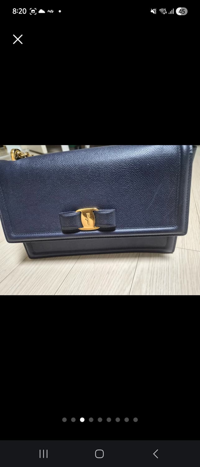 페라가모 체인 숄더앤크로스 네이비 상품이미지3