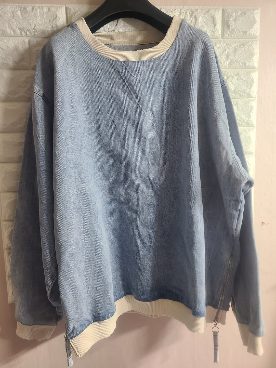자라 데님 맨투맨 티셔츠(빅사이즈110이상) 상품이미지1