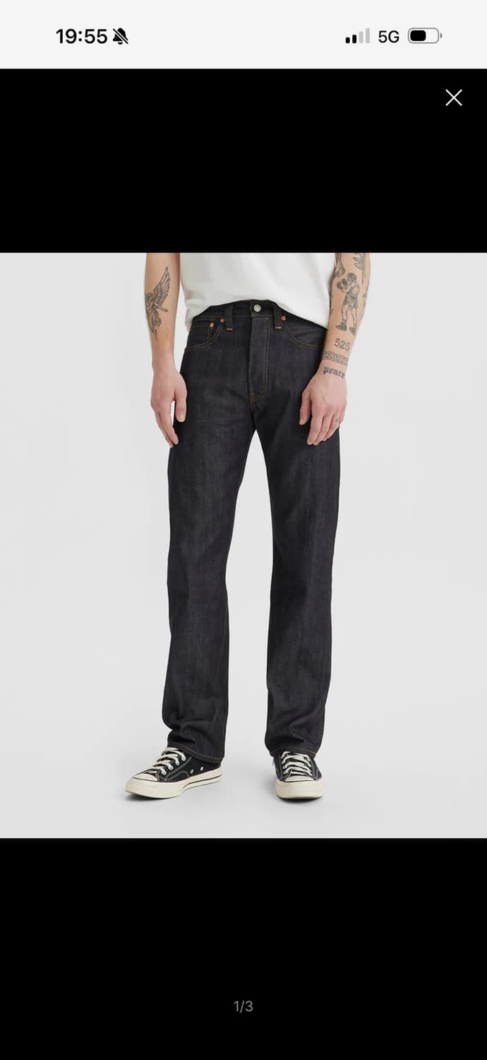 리바이스 lvc 1947 501  리지드 다크인디고 허리 34 인심 86 상품이미지1