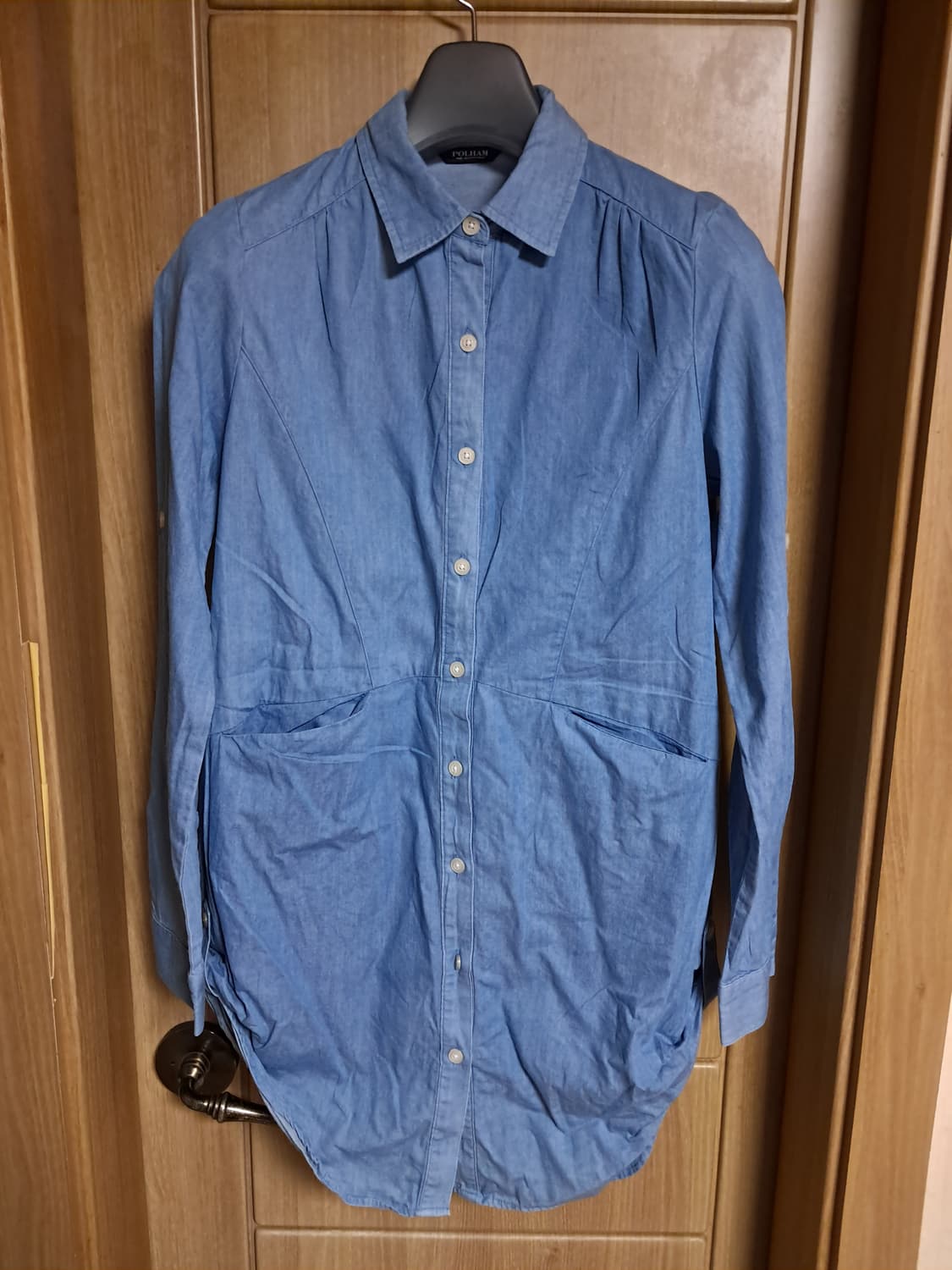 폴햄 여성 롱 데님셔츠 F 상품이미지2