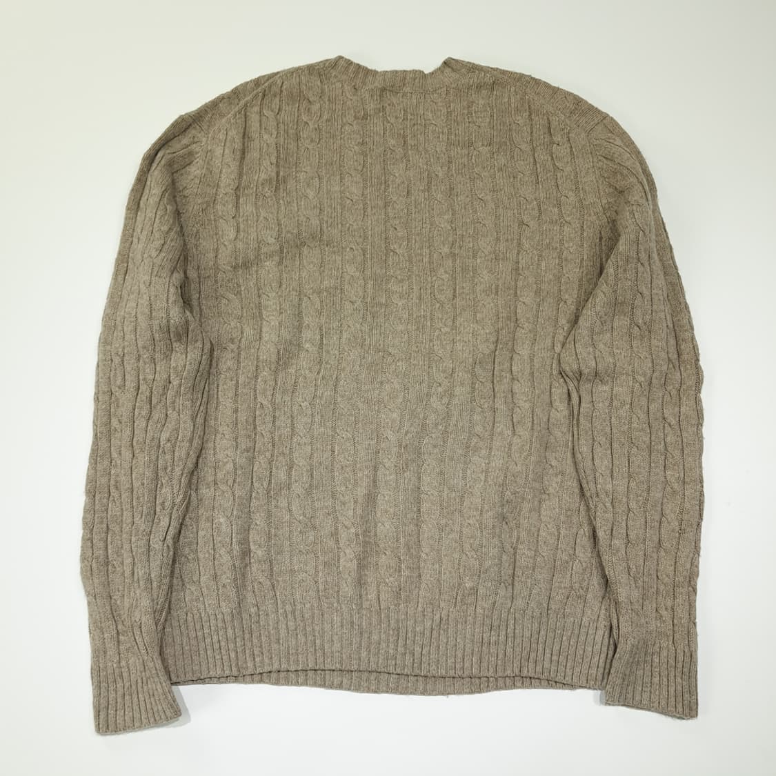 CL354 XL 엘엘빈 90s 울 케이블 오트밀베이지 니트 스웨터 상품이미지4