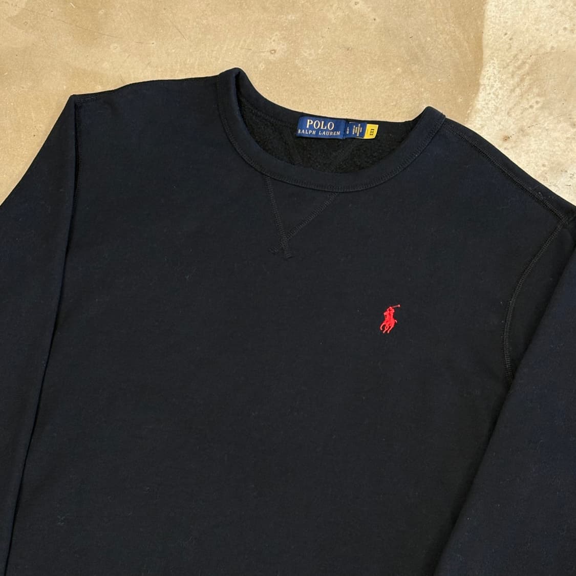 L 폴로랄프로렌 기모 블랙 맨투맨  상품이미지1