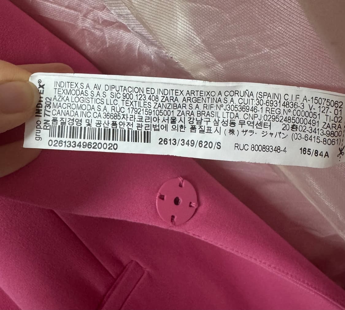 zara 자라 베이직 핑크 더블버튼 자켓 상품이미지9