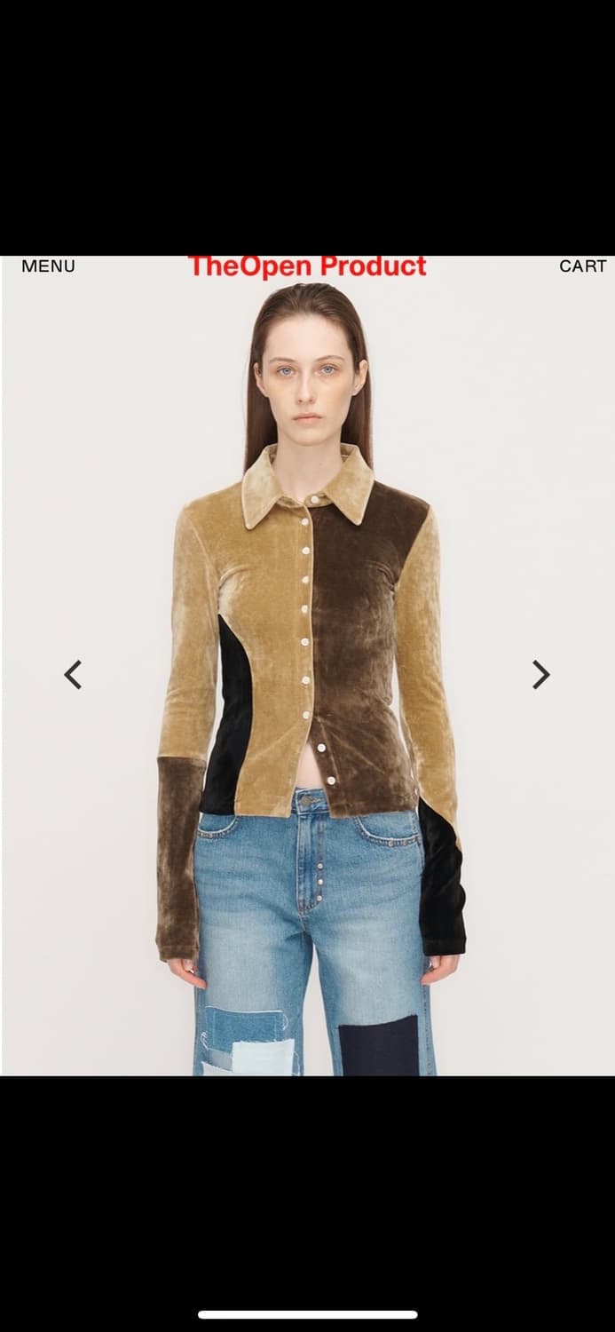 더오픈프로덕트 벨벳 셔츠 상품이미지2