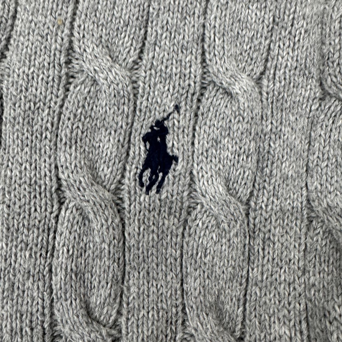 L 폴로 랄프로렌 그레이 케이블 라운드 니트  상품이미지3