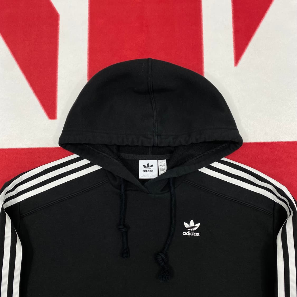 아디다스 오버핏 크롭 후드티 XS 실측 55-66 상품이미지3