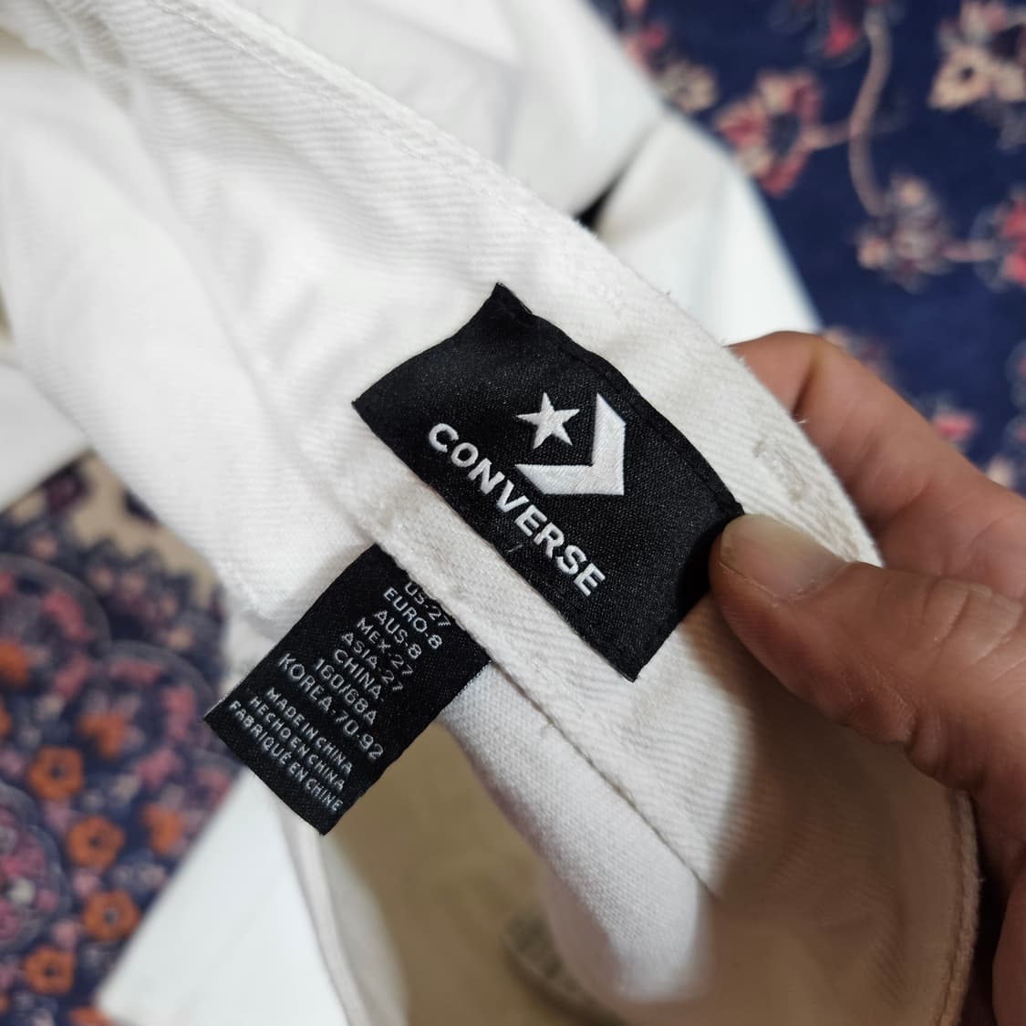 컨버스(Converse) 세미와이드 화이트 데님팬츠 27size 상품이미지6