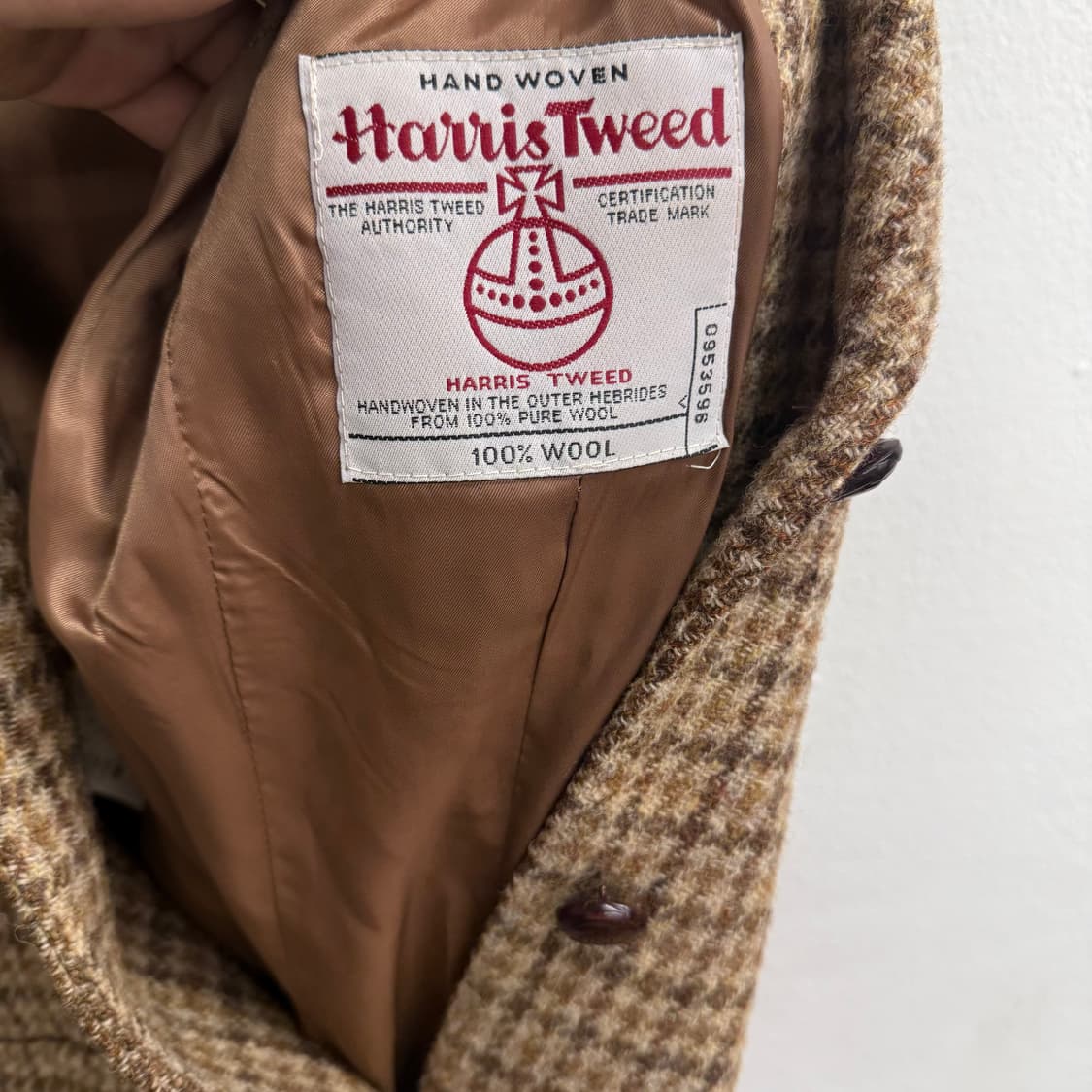 해리스트위드 율100% 3버튼 하운드투스 체크 자켓 (69) 상품이미지4