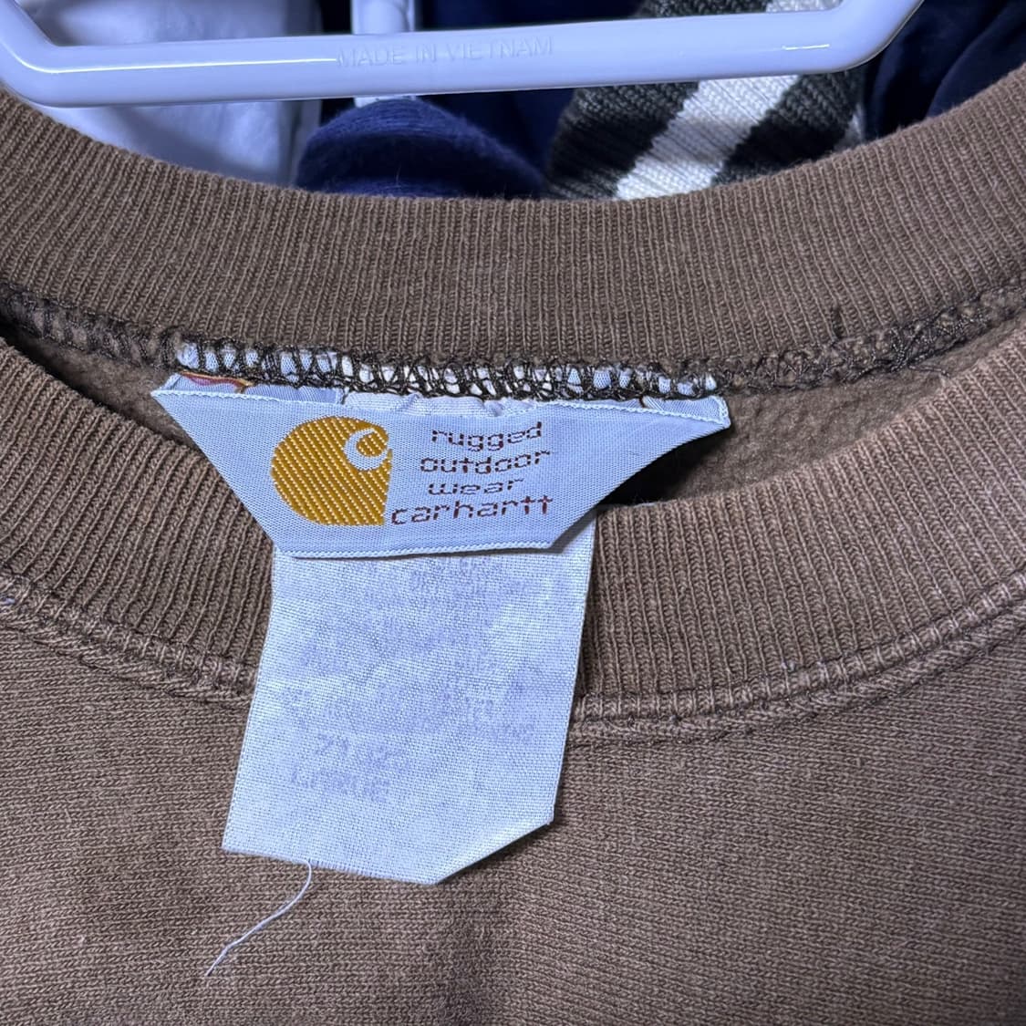 칼하트 브라운 빈티지 스웻셔츠 105-110 상품이미지2