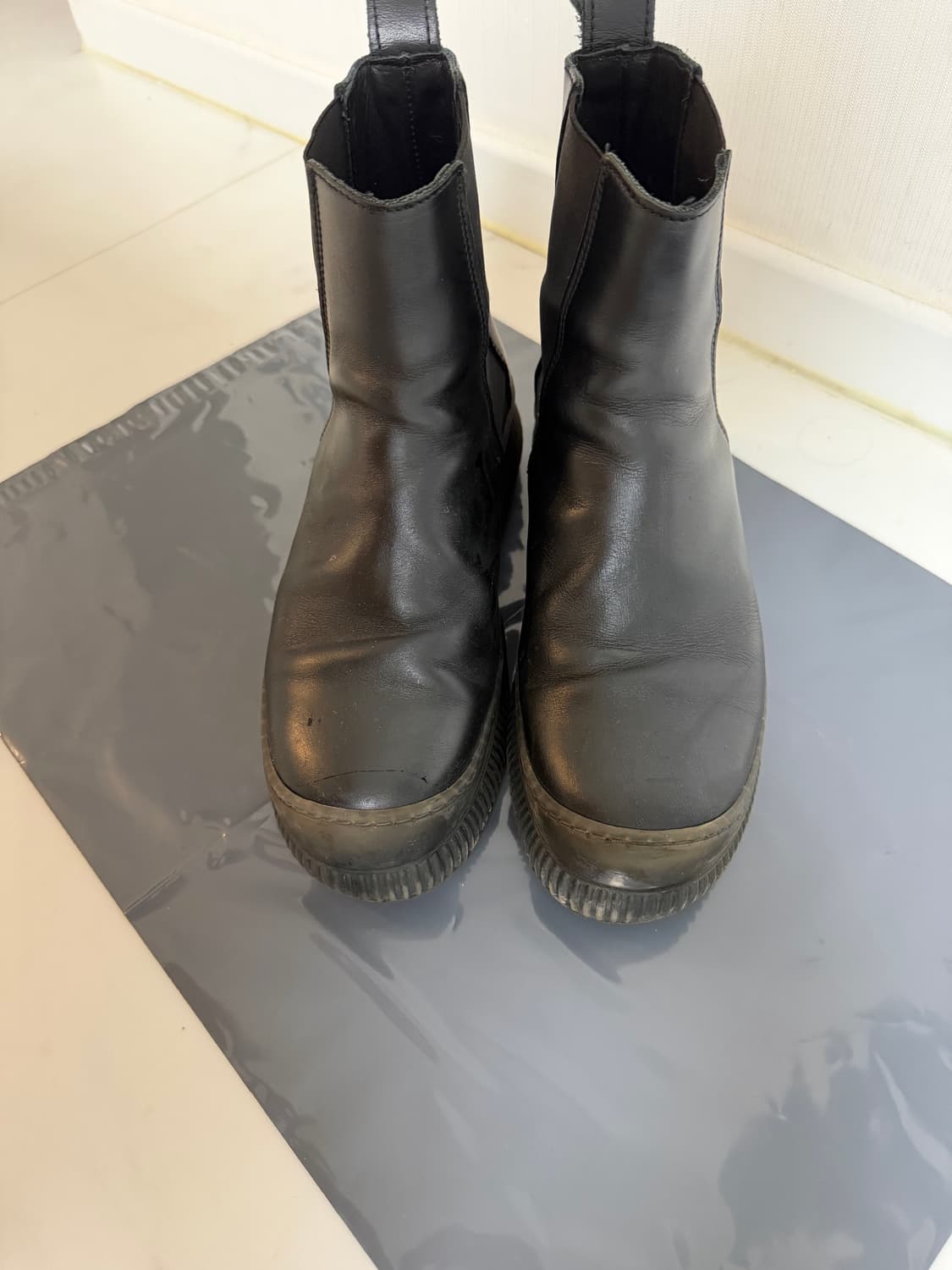 COS 청키 레더 부츠 블랙 EUR 40 상품이미지5