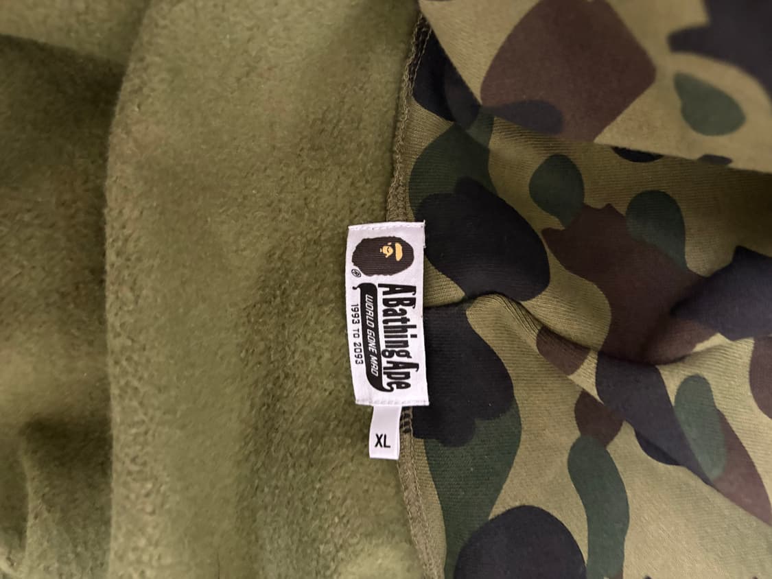 [XL] 베이프 퍼스트 카모 샤크 후드집업 녹계 상품이미지5