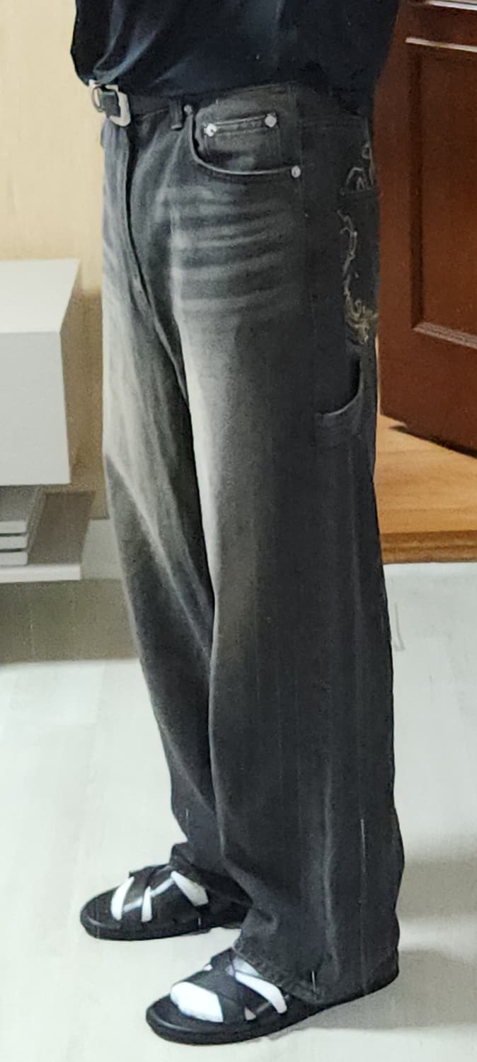 카시코 워싱 데님 팬츠 엠브로이드 상품이미지8