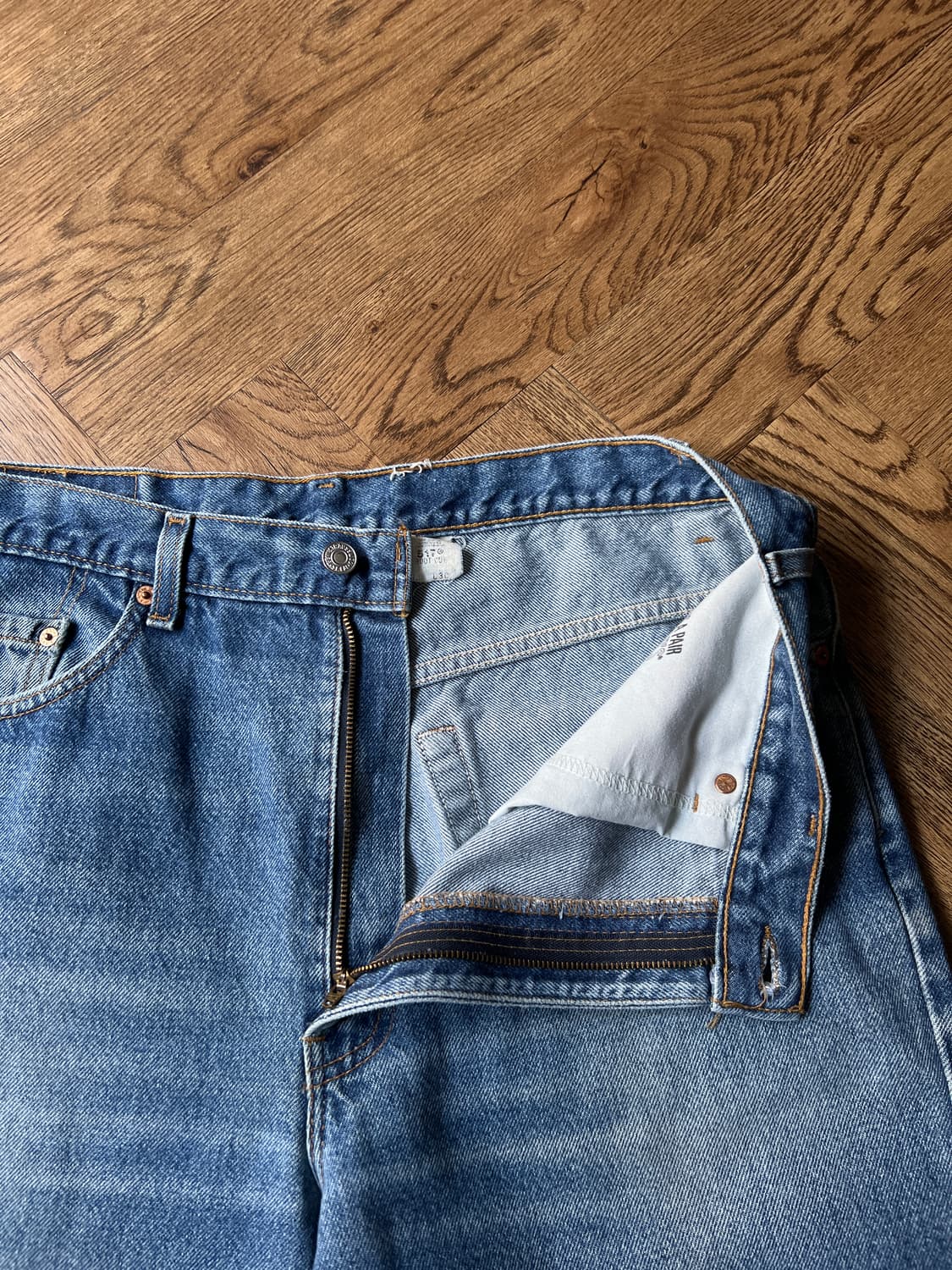 [36]90's 리바이스 Made in USA 빈티지 플레어진 F19 상품이미지3