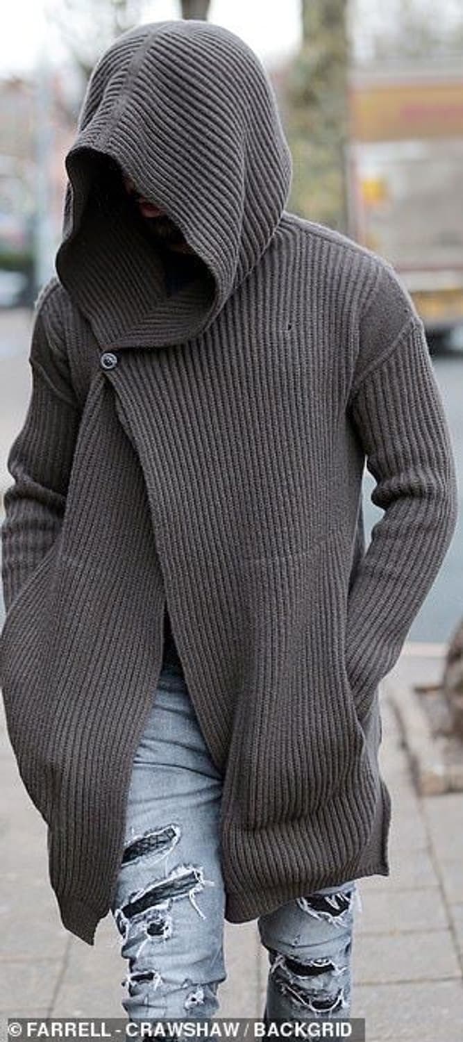 릭오웬스 Rick Owens MOODY 버진울 후드 니트 가디건 블러드  상품이미지10