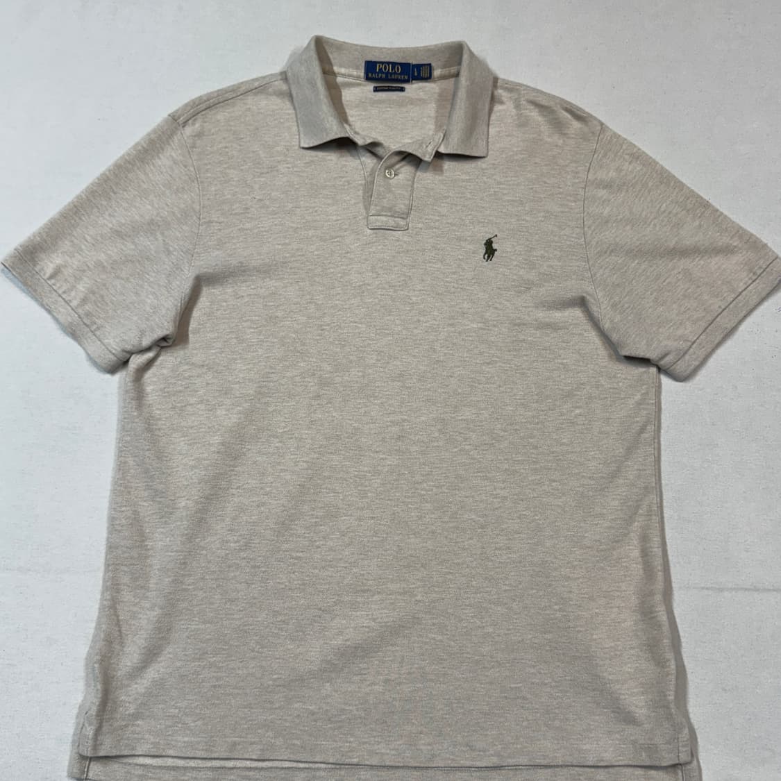 L) 폴로 랄프로렌 클래식 오트밀 베이지 반팔 카라티 PK 상품이미지2