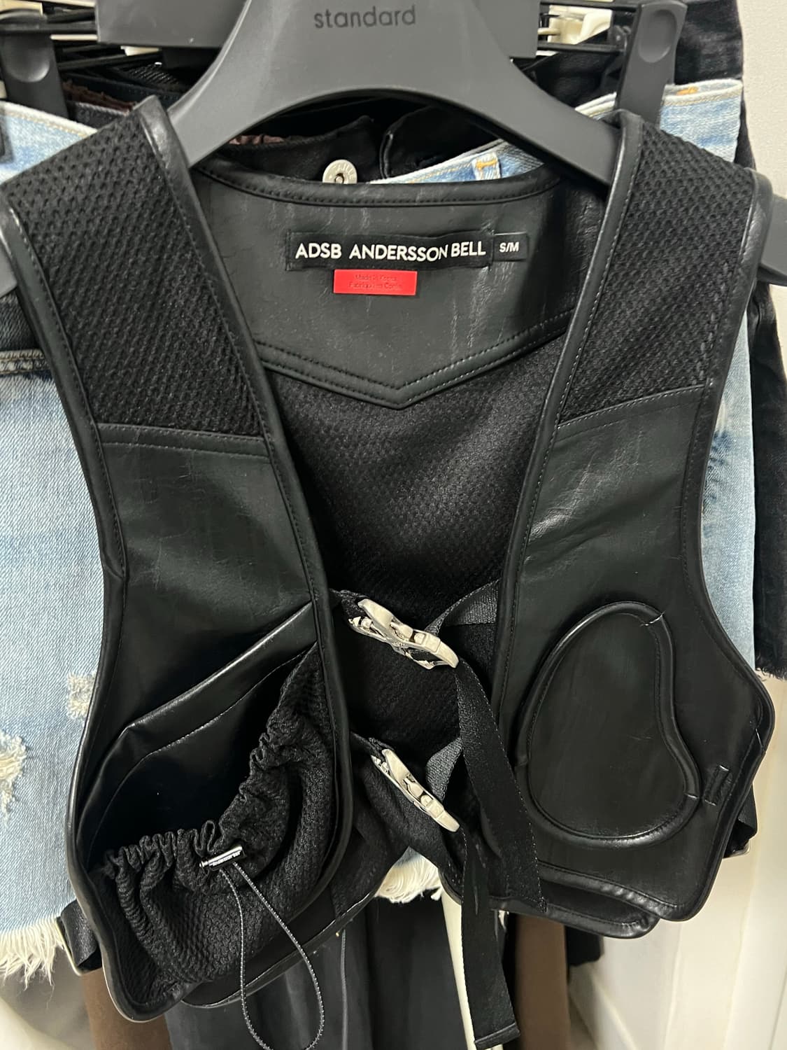 [S/M] 앤더슨벨 시나 포우 레더 베스트 상품이미지2