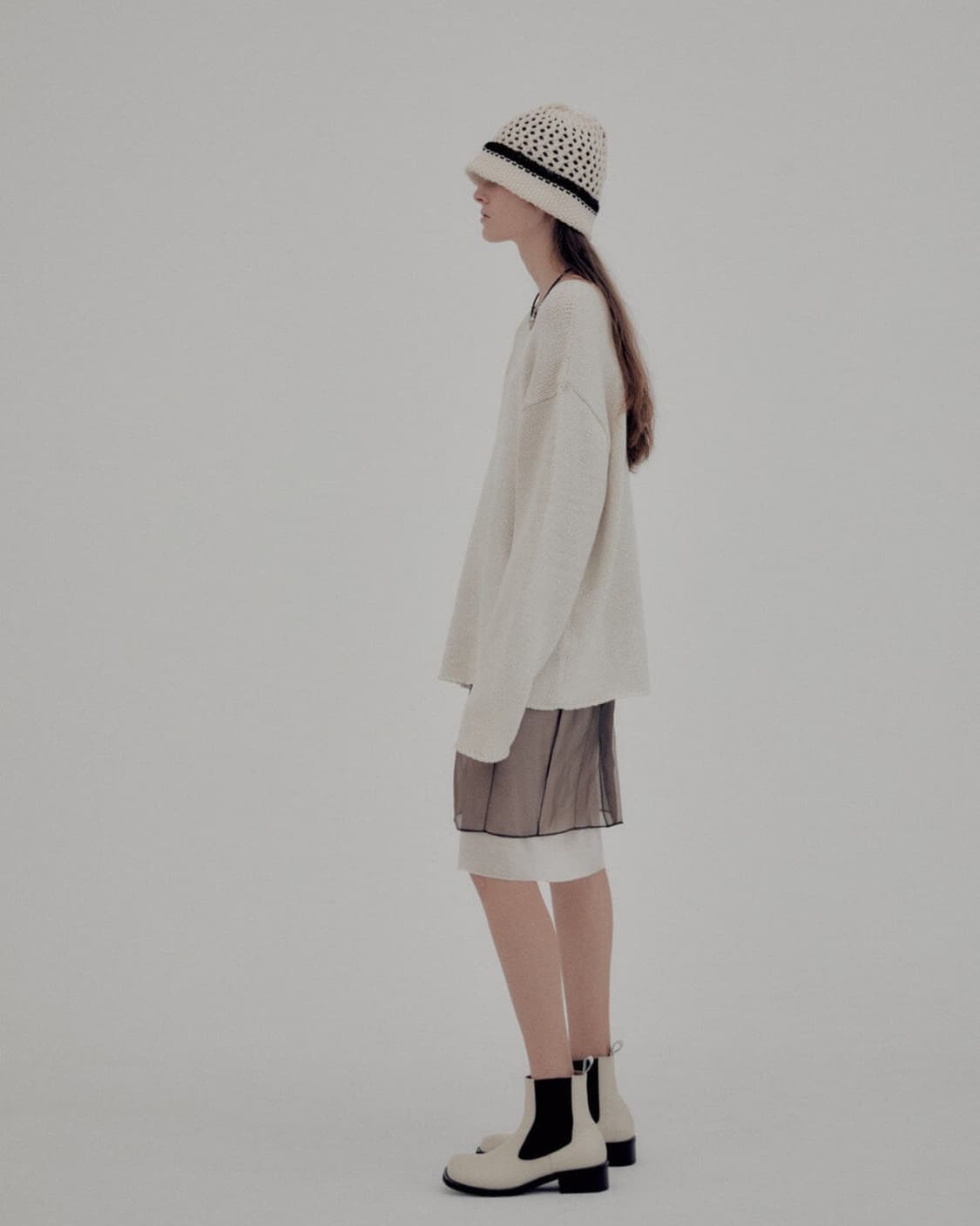 MOONSUN Honeycomb knit Hat 문선 비니 그물 상품이미지5