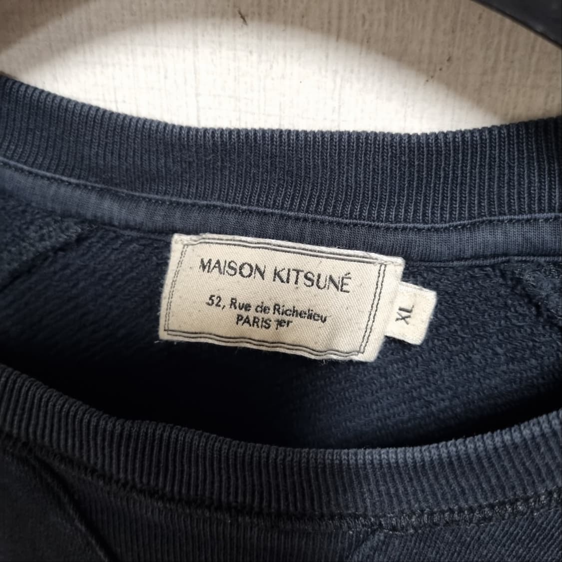 ( XL ) 메종키츠네 폭스 블랙 맨투맨 상품이미지4