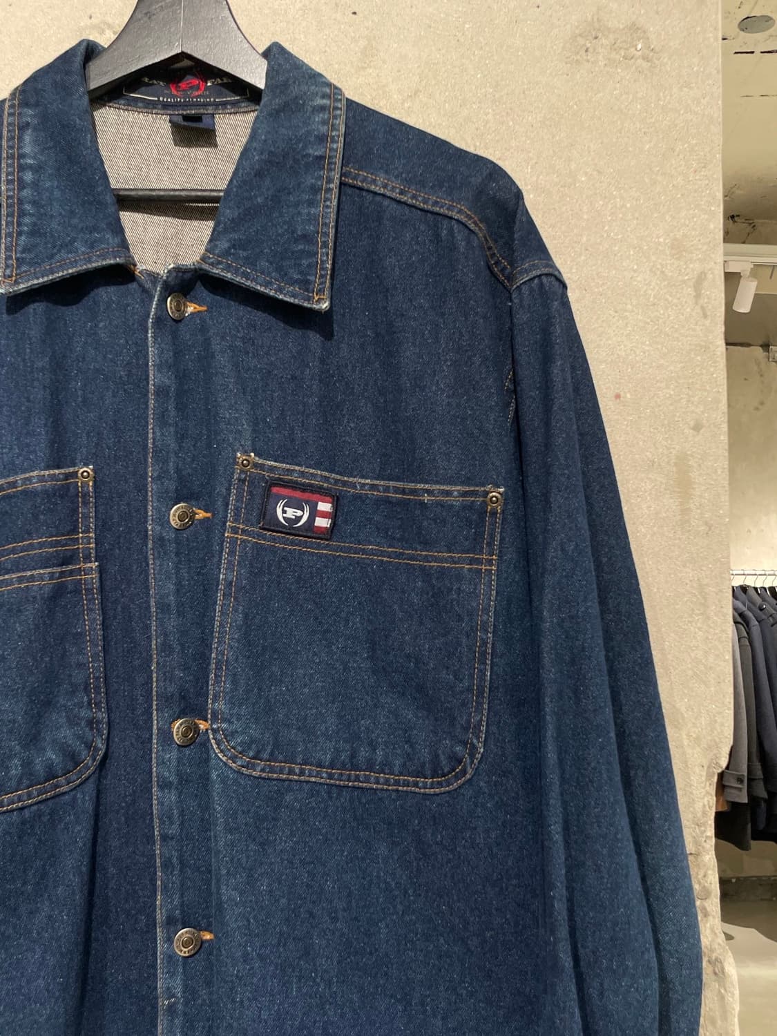 팻 팜 진청 워크 오버 데님 셔츠 자켓 상품이미지3