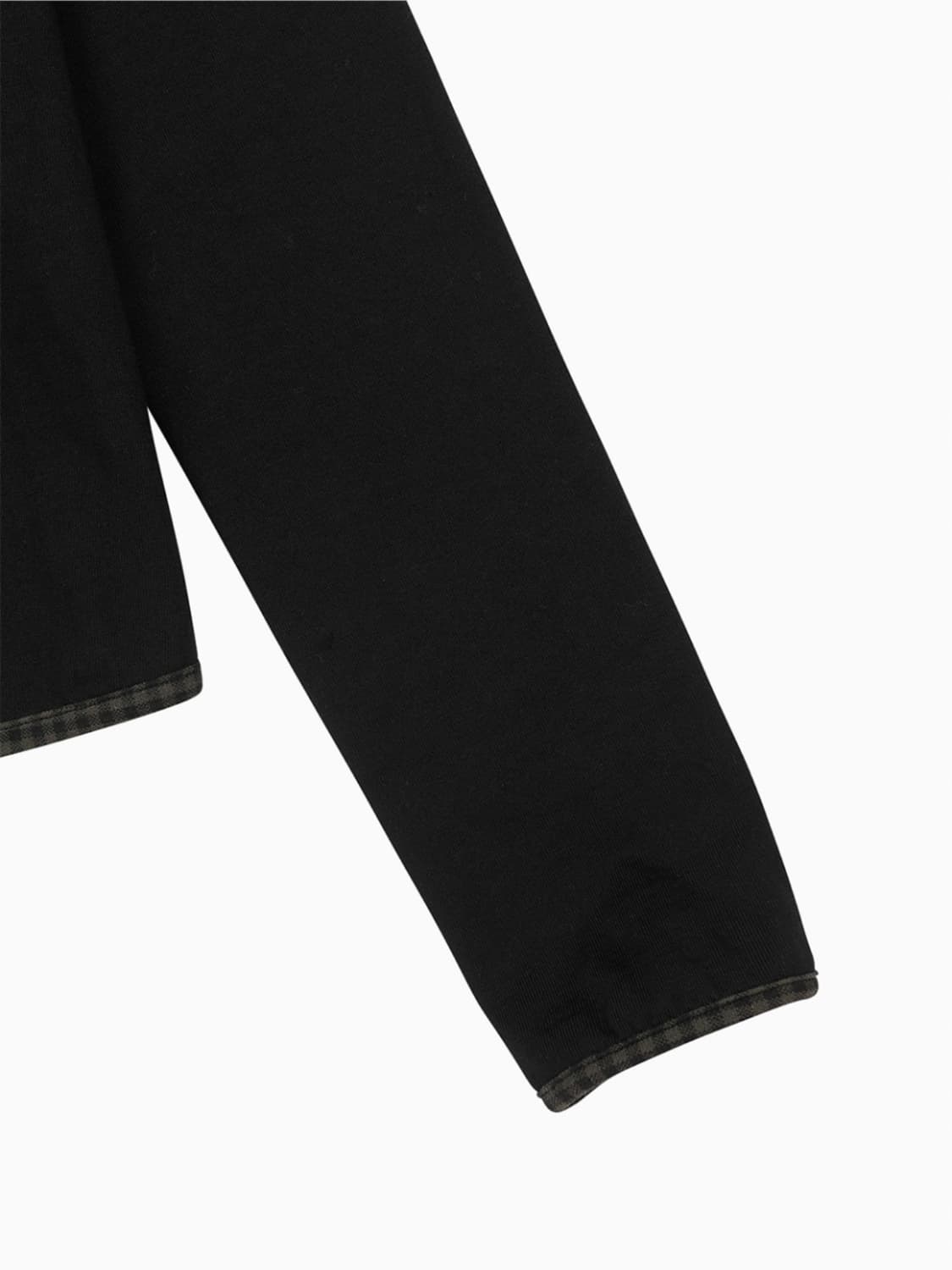 LONG HOODED T-SHIRT, BLACK 상품이미지3