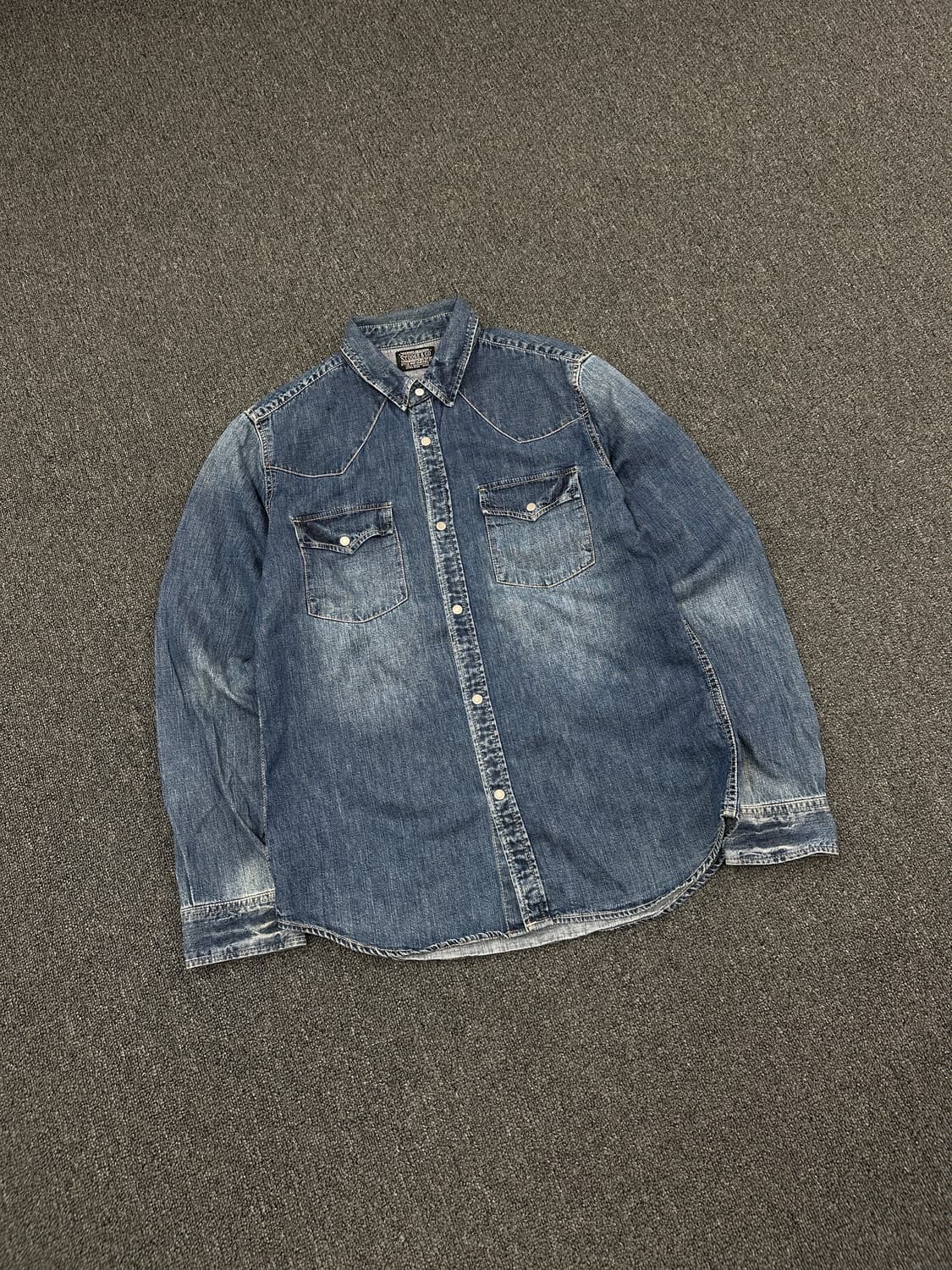 LL) STOOGE & Co 워싱 웨스턴 데님셔츠 상품이미지2