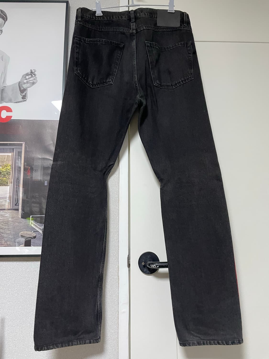 발렌시아가 레드 사이드 스트라이프 데님 진 상품이미지2