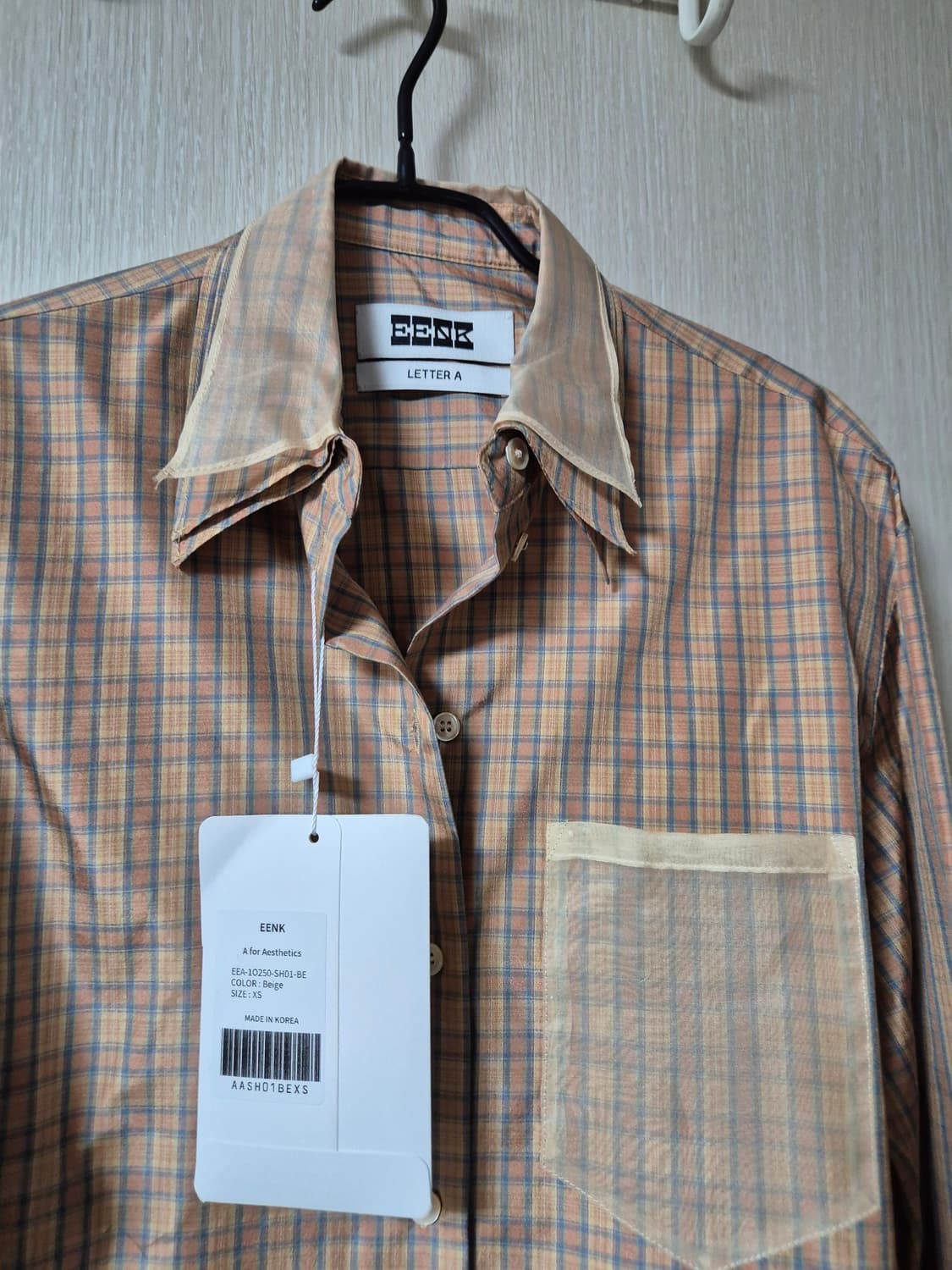 (25년) 잉크 EENK 오간자 레이어드 실크 셔츠 (새제품) 블라우스 상품이미지5