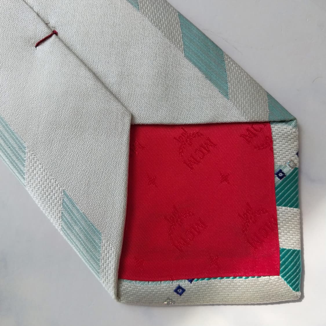 엠씨엠 실크 민트 스트라이프 넥타이 9.3cm A+등급 K2217 상품이미지8