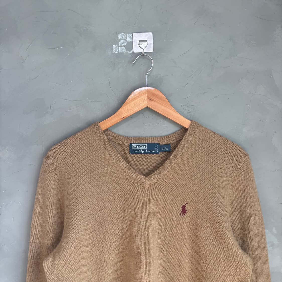 폴로 랄프로렌 램스울 니트 베이지 브라운 상품이미지2