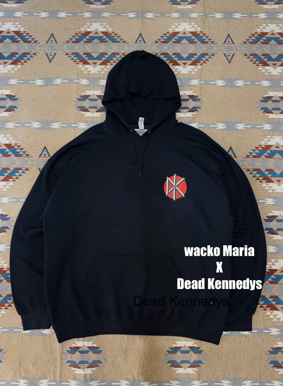 [XXL][110] 와코마리아 x 데드케네디즈 후드 티셔츠 블랙 상품이미지1