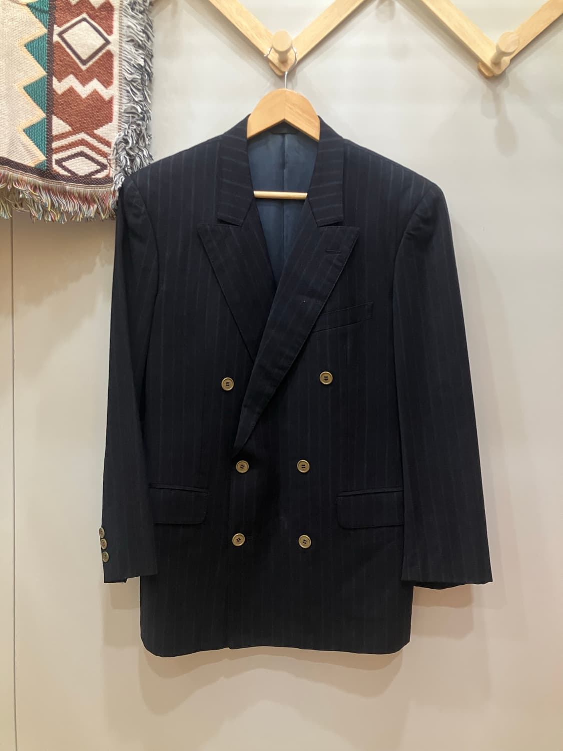 90s Paul smith 폴스미스 스트라이프 더블 블레이저 자켓 상품이미지1