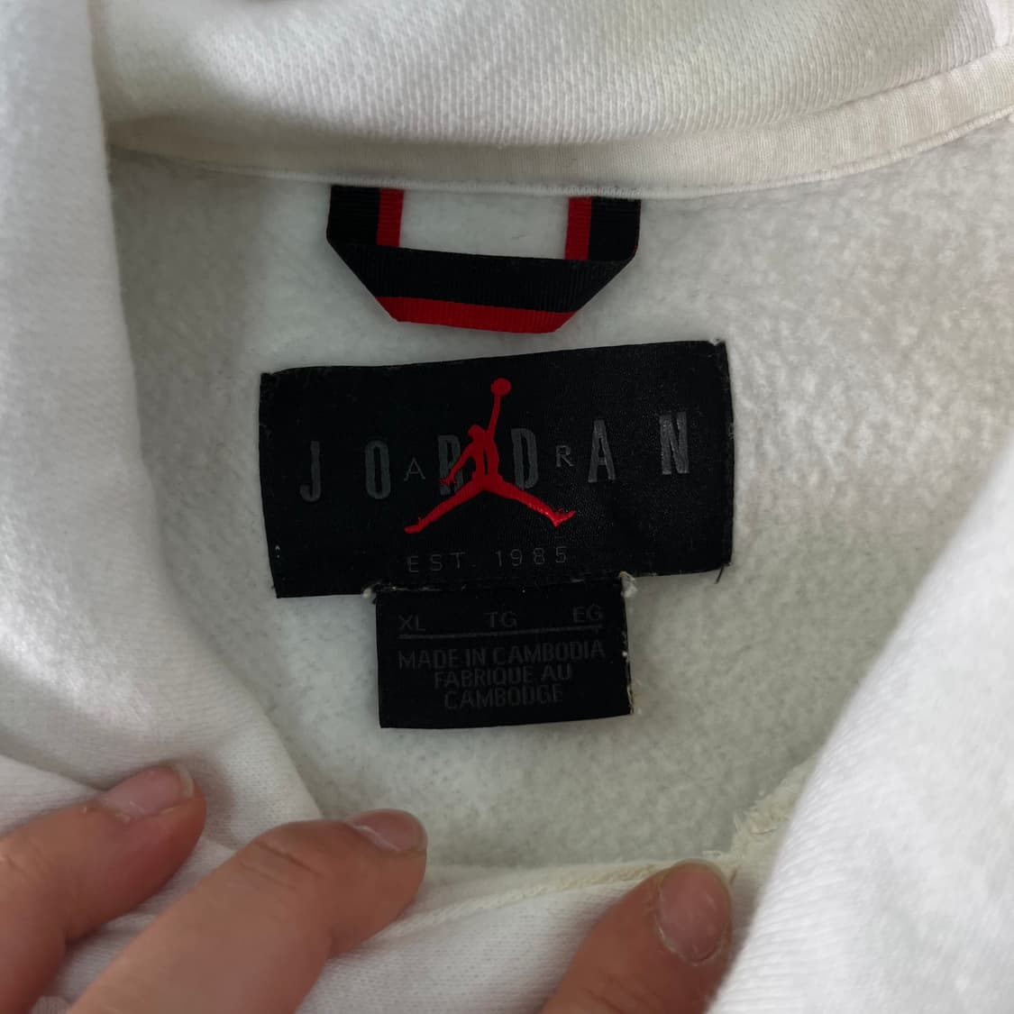 105 조던 파리생제르망 빅로고 화이트 후드티 상품이미지3