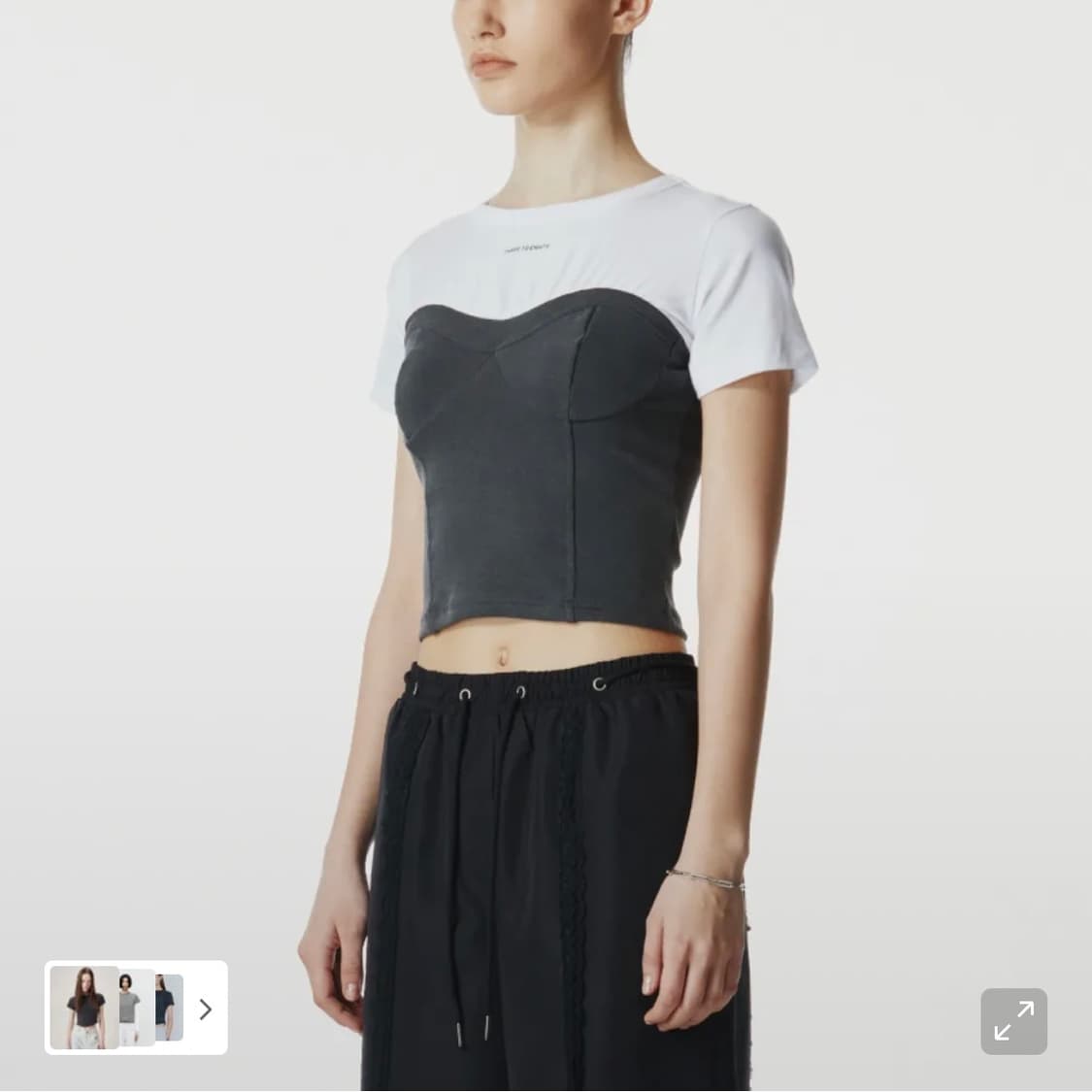 쓰리투에이티 코르셋 레이어드 티 상품이미지2