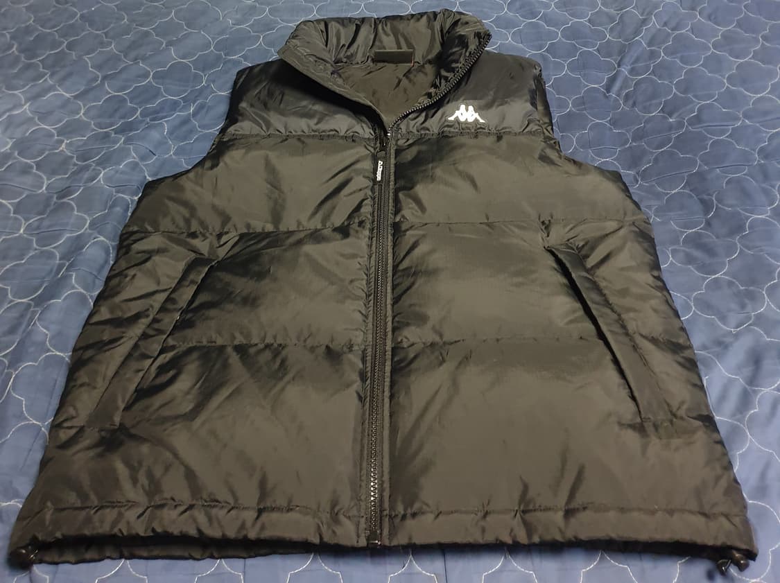 카파 구스다운 실리콘로고 패딩조끼 블랙 (M) 상품이미지1