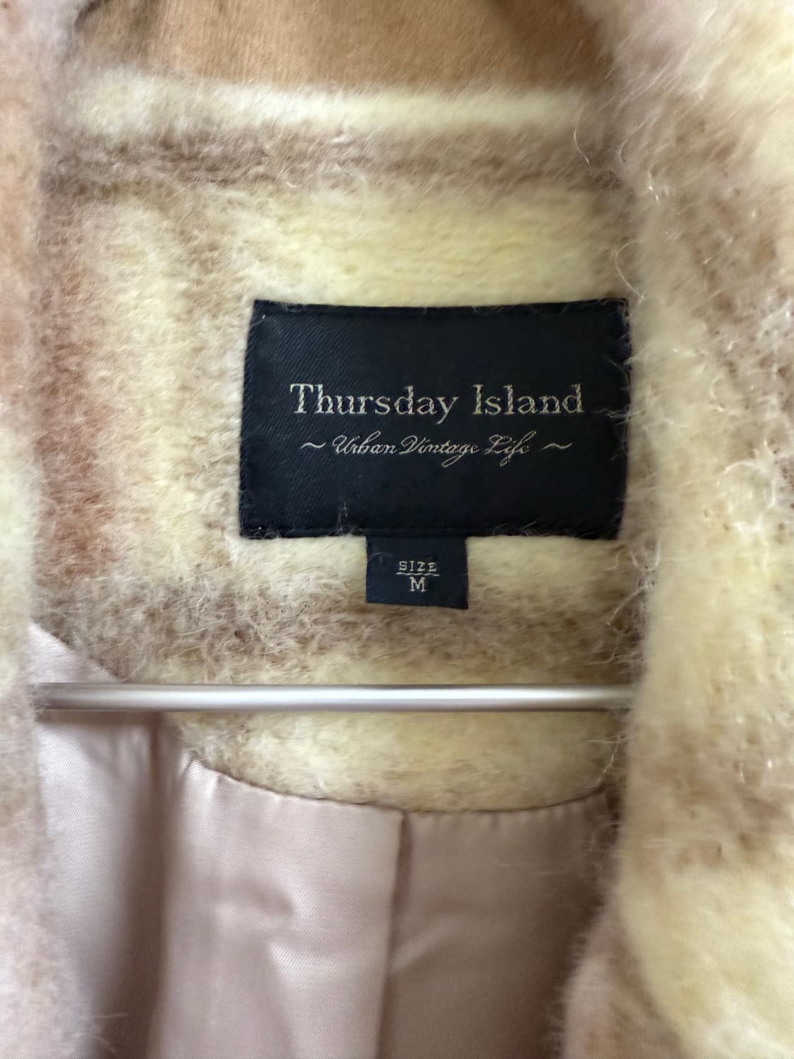 Thursday Island써스데이아일랜드 체크 울져지 롱코트 M 상품이미지3